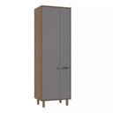 Ver imagem 1 de Paneleiro Torre Cozinha 2 Portas 1 Gaveta 70 - Módulo Cozinha Aspen - Luciane 0418:vanilla / Cinza P