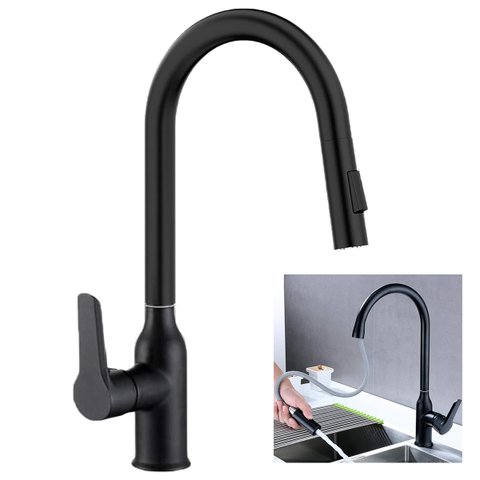 Torneira Extensivel Gourmet Pia Cozinha Ducha Articulada Dois Jatos Mesa Bancada Monocomando Agua Qu