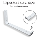 Ver mais imagens de 6 Mãos Francesas de Parede pra Prateleira 20cm Formato L Aço Alta Resistência Design Moderno Branco