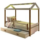 Ver imagem 2 de Cama Cabana Fio de Luz e Auxiliar Branco Mel com Colchão