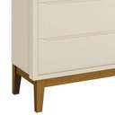 Ver imagem 6 de Jogo de Quarto Infantil Guarda Roupa 3 Portas e Cômoda 3 Gavetas Areia Fosco Classic com Pés