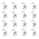 Ver imagem 4 de Kit 4 Conjuntos De Mesa Com 4 Cadeiras De Madeira Dobravel 70X70 Sem Pintura/Crua - Marrom