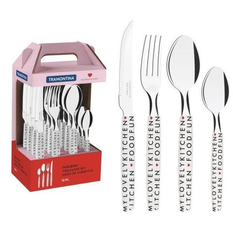 Faqueiro My Lovely Kitchen 16 Peças Aço Inox Tramontina