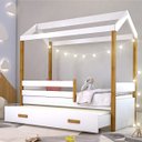 Ver imagem 2 de Cama Montessori Cabana com Auxiliar e Cordão LED