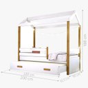 Ver imagem 3 de Cama Montessori Cabana com Auxiliar Cordão LED e Colchão