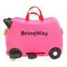 Mala Infantil Carrinho Puxador Rodinha Rosa Importway BW070 - 3