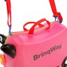 Mala Infantil Carrinho Puxador Rodinha Rosa Importway BW070 - 4