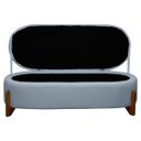 Ver imagem 2 de Puff Baú Organizador de Sapatos Thor para Cama King Size Bouclé:azul Claro