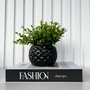 Ver imagem 4 de Decoração 2 Peças Livro Porta Objetos e Vaso Preto 3d