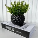 Ver imagem 3 de Decoração 2 Peças Livro Porta Objetos e Vaso Preto 3d