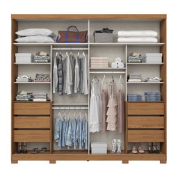G. Roupa Cayman 02 Pts. Deslizantes C/ Espelho Nature/off White - Henn - 6