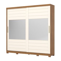 G. Roupa Cayman 02 Pts. Deslizantes C/ Espelho Nature/off White - Henn - 1