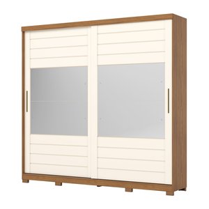 G. Roupa Cayman 02 Pts. Deslizantes C/ Espelho Nature/off White - Henn