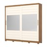 G. Roupa Cayman 02 Pts. Deslizantes C/ Espelho Nature/off White - Henn - 1