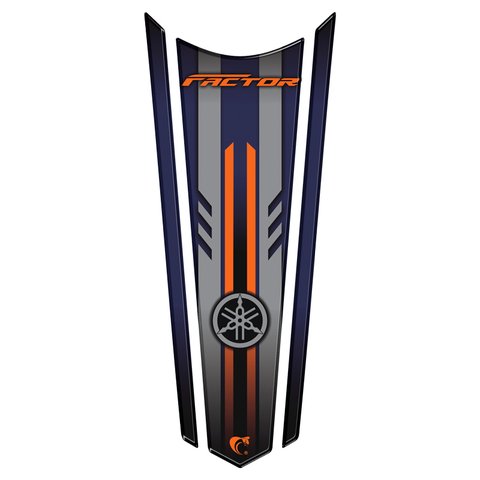 Adesivo Faixa Gravata Resinado Tanque Moto Factor Teu Adesivo Azul