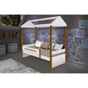 Ver imagem 1 de Cama Infantil Solteiro Design Montessoriana Sara Divaloto - Branco/Amêndoa - Cor: Branco