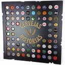 Ver imagem 1 de Quadro Porta Tampinhas Rustic - 45x45 - Cervejaterapia Preto