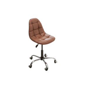 Cadeira Home Office Eames Botone Rodinha para Piso Laminado