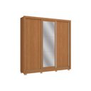 Ver imagem 1 de Guarda Roupas 3 Portas de Correr de (1 C/ Espelho) e 2 Gavetas C/ Pés Cb01m570 Flex Canela/canela