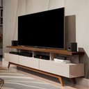 Ver imagem 1 de Rack Para Tv Hamal Ii 1.8 Off White Freijó