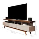 Ver imagem 3 de Rack Para Tv Hamal Ii 1.8 Off White Freijó