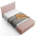Ver imagem 3 de Kit Cabeceira Cama Box King 195cm com Calçadeira Roma W01 Linho Rosê - Lyam Lyam Decor