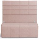 Ver imagem 1 de Kit Cabeceira Cama Box King 195cm com Calçadeira Roma W01 Linho Rosê - Lyam Lyam Decor