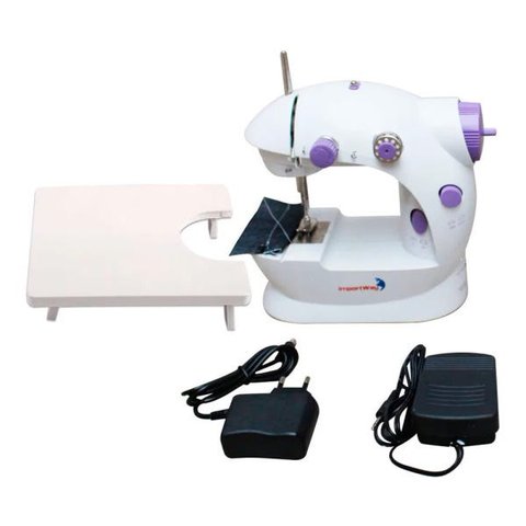 Mini Máquina de Costura Portátil com Mesa Bivolt Importway