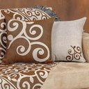 Ver imagem 2 de Kit Xale Decorativo Turin Jacquard Estampado 3 Peças - Arabesco Coral