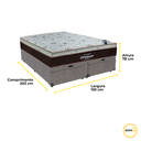 Ver imagem 3 de Cama Box Baú Blindado e Reforçado King Cinza e Colchão Sleep King Molas Ensacadas Ortobom