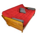Ver imagem 4 de Sofá Cama Paris Acquablock Vermelho em Madeira Maciça Alto Padrão