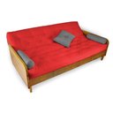 Ver imagem 6 de Sofá Cama Paris Acquablock Vermelho em Madeira Maciça Alto Padrão