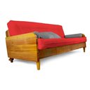 Ver imagem 2 de Sofá Cama Paris Acquablock Vermelho em Madeira Maciça Alto Padrão