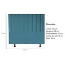 Ver imagem 4 de Cabeceira de Cama King Size Box 195 Cm Karla Suede Cor:azul Turquesa