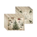 Ver imagem 2 de Kit Jogo Americano + Guardanapo Natal Boho Christmas Nsw 6 Peças