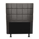 Ver imagem 2 de Cabeceira Estofada Espanha 90cm Solteiro para Cama Box Corino Cinza - Gat Magazine
