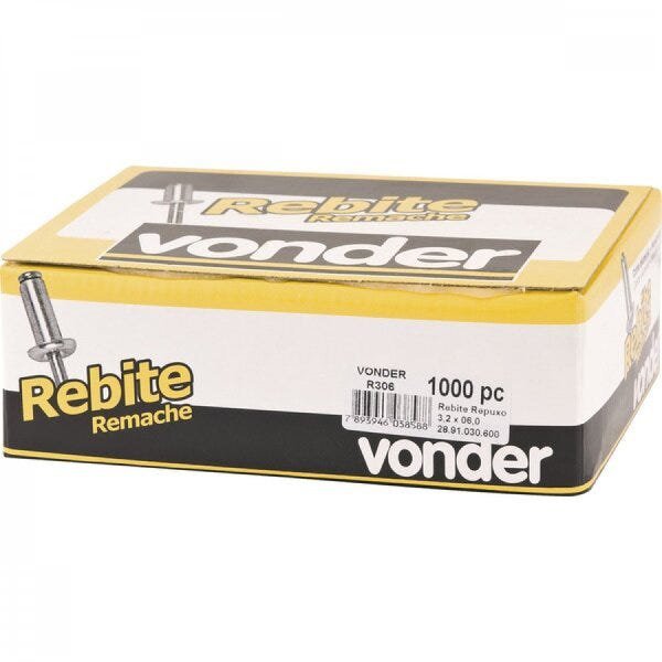 Rebite de repuxo 32 mm x 6 mm Vonder - 3