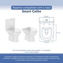 Ver imagem 3 de Assento Sanitário Tampa de Vaso Branco Resina Poliester Smart para Bacia Celite