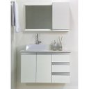 Ver imagem 2 de Balcão Banheiro Parma com Tampo, Cuba e Espelho - Mdf 80cm