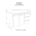 Ver imagem 5 de Balcão Banheiro Parma com Tampo, Cuba e Espelho - Mdf 80cm