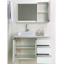 Ver imagem 3 de Balcão Banheiro Parma com Tampo, Cuba e Espelho - Mdf 80cm