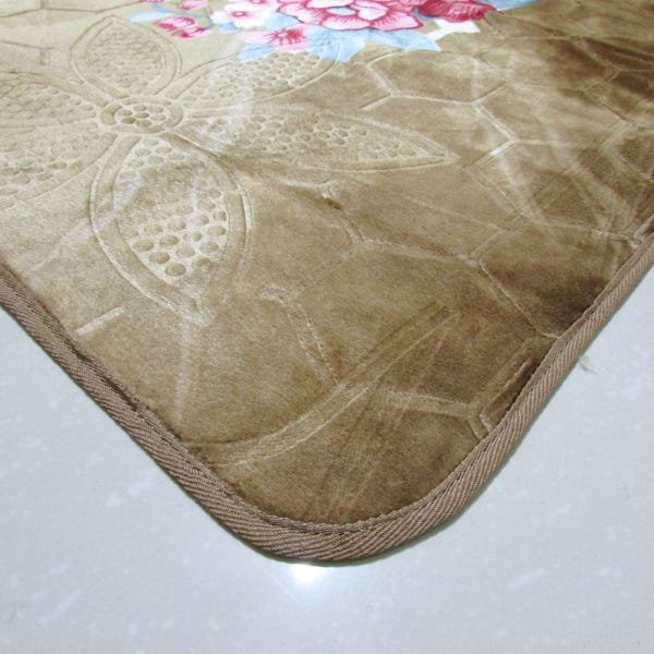 Tapete Veludo 3D Estampado Florbella Caramelo 2,00Mx2,50M - 4