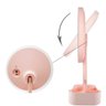 Espelho LED Maquiagem Rosa Porta Joias 3 Intensidades Luz - 4