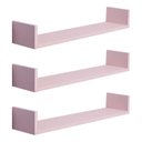 Ver imagem 2 de Kit 3 Prateleiras U 100 X 10cm Rosa Claro Suporte Invisível