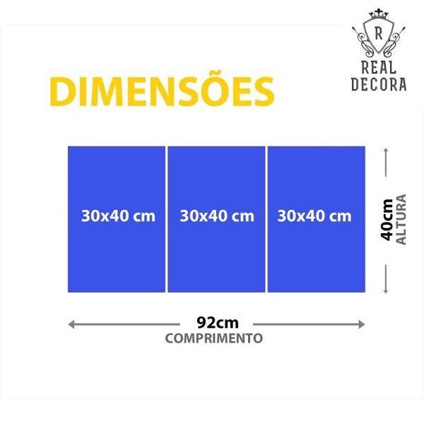 CONJUNTO KIT 3 QUADROS DECORATIVOS QUARTO SALA TONS PASTÉIS RAINBOW - 2