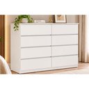 Ver imagem 1 de Cômoda Casal Sintra 8 Gavetas Branco Demóbile
