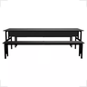 Conjunto Mesa Refeitório 6 Lugares com Banco Separado Copa:preto - 2