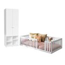 Ver imagem 2 de Quarto Montessoriano Cama Giulia e Guarda-Roupa Curió 2 Portas Casatema MadeiraOriginals Branco