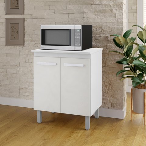 Balcão Multiuso 2 Portas Serena 70cm - Branco Móblis