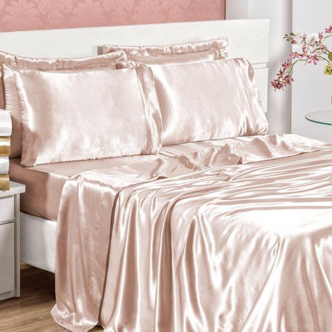 Jogo de Cama Casal Sublime Nude Valle Enxovais 4 Peças